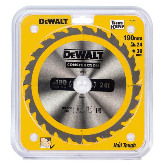 Диск пильний 190*30мм DeWALT DT1944 | Зображення 1