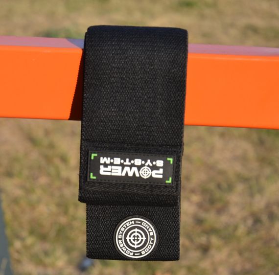 Тканева гумка для фітнесу та спорту Павер сістем PS-4092 Booty Band LVL 2 Black/Green (d_80 см. навантаження | Зображення 5