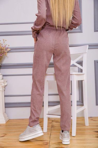 Женские вельветовые штаны цвета мокко 102R270 | Зображення 3