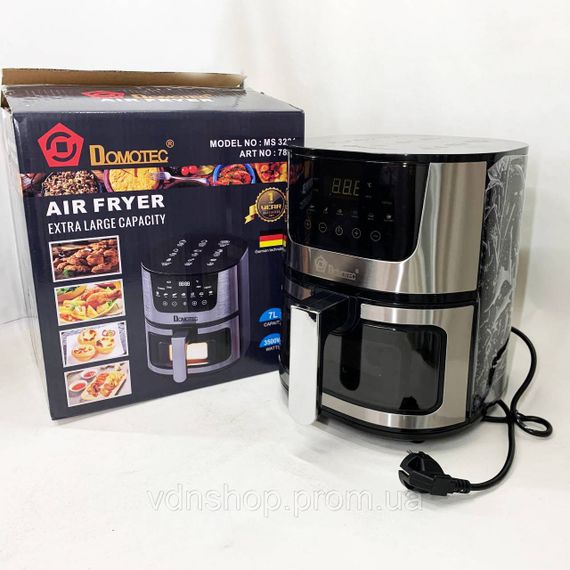Якісна побутова аерофритниця для дому Domotec, Безмасляна фритюрниця для запікання WL-21 | Зображення 5