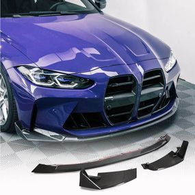 Накладка на передній бампер Lip V6 (для G82/G83, Карбон) для BMW 4 серія G22/23/26 2020- рр