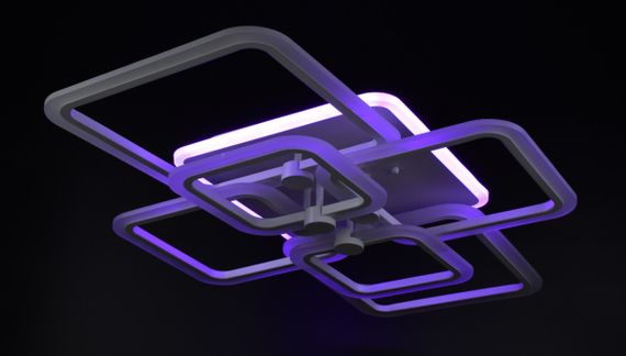 Люстра світлодіодна стельова LED світильник для квартири на стелю лед з пультом 25989 Білий 12х59х80 см. | Зображення 7