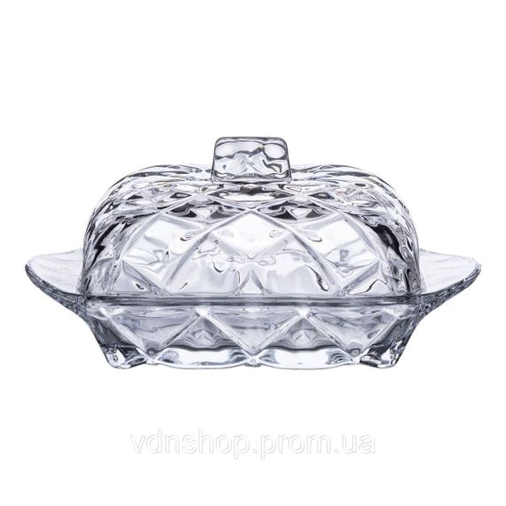 Маслянка скляна для вершкового масла з кришкою 16.5х10.5х8 см підставка для вершкового масла HP-YH-45