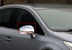 Накладки на зеркала (2 шт, нерж) для Toyota Avensis 2009-2018 гг
