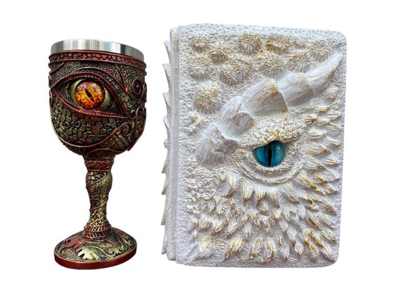 Подарунковий набір Келих 3D Глазур Orange і Блокнот 3D «Око Крижаного Хранителя»