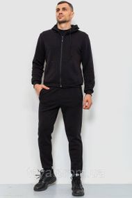 Спортивний костюм чоловічий двонитка, колір чорний, розмір XXL FA_008319