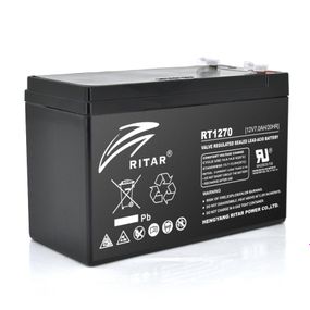 Акумуляторна батарея AGM RITAR RT1270B, Black Case, 12V 7.0Ah  ( 151 х 65 х 94 (100) ) Q8