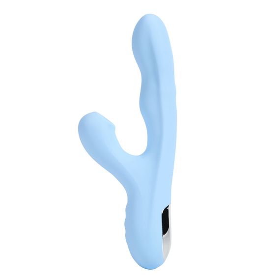 Вібратор-кролик BeYourLover Rosubi з вакуумом, ротацією і підігрівом, блакитний, 12,7 × 3,5 см Sex Aura | Зображення 3
