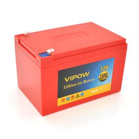 Аккумуляторная батарея литиевая Vipow 12V 18A h элементами Li-ion 18650