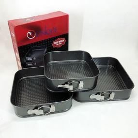 Форма для випікання, Набір форм для випічки, Форма складана кругла роз'ємна антипригарна 3шт NA-23