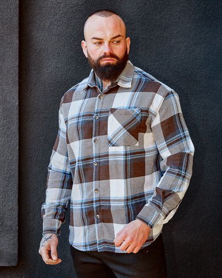 Тепла сорочка Ріо блакитно-білий S | Зображення 4