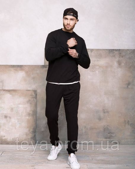 Спортивні штани колір чорний розміри L, XL, S, M, 3XL, XXL FI_004414 | Зображення 3