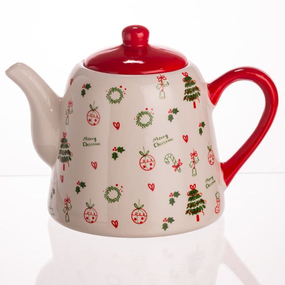 Порцеляновий чайник Merry Cristmas 1 літр CR-1-15 | Зображення 3