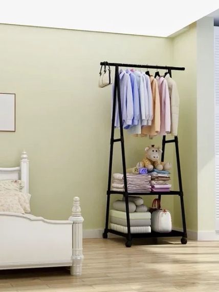 Передвижная напольная вешалка для одежды THE NEW COAT RACK Черный | Зображення 1