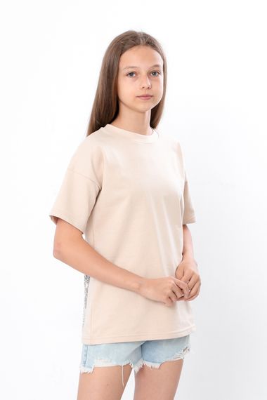 Футболка для дівчинки (підліткова) Носи своє 152 Бежевий (p-14530-164241)