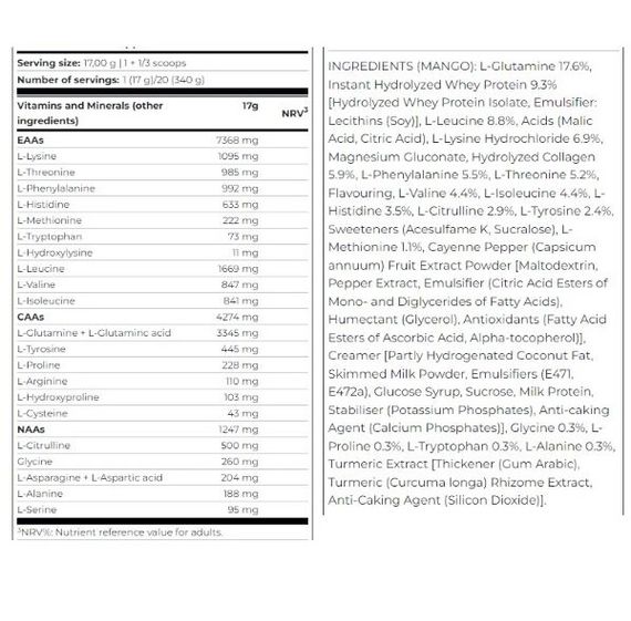 Аминокомплекс для спорта Scitec Nutrition All Aminos 17 g Mango | Зображення 1