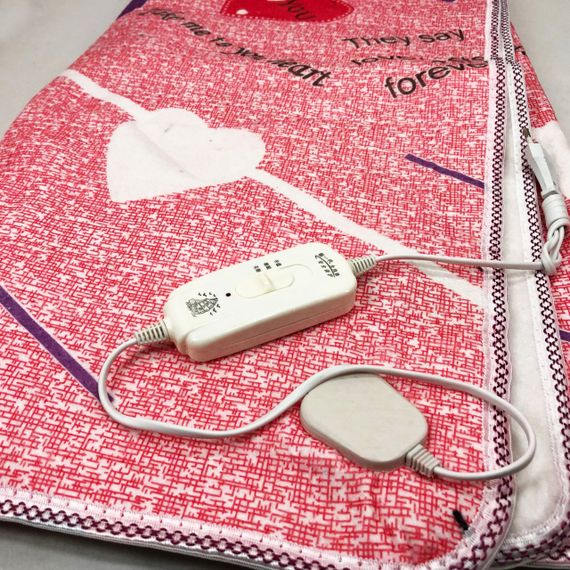 Электропростынь электрическая простынь с подогревом Electric Blanket 150х120см сердечка | Зображення 4