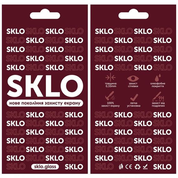 Захисне скло SKLO 3D (full glue) для Oppo Reno 7 4G / Reno 7 Lite 5G / Reno 8 4G / Reno 8 Lite | Зображення 4