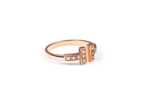 Золотое кольцо с бриллиантами 14 K-0391 | Зображення 1