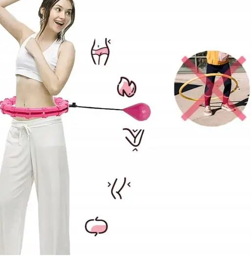 Розбірний масажний обруч - хулахуп із вантажем для схуднення | Зображення 2