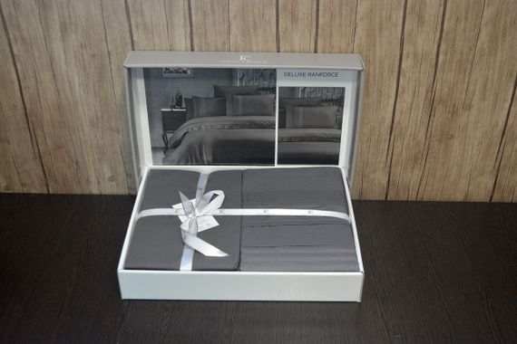 Постільна білизна First Choice Ranforce Deluxe 200 х 220 см Gala Antracite | Зображення 1