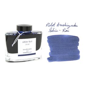 Элитные чернила для перьевых ручек Pilot Iroshizuku Ink 50мл, сине-черный (shin-kai/глубокое море)