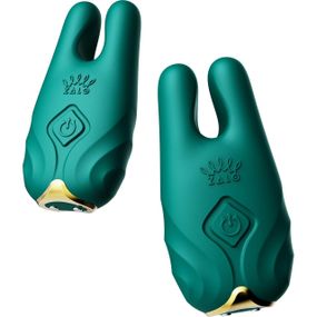 Смартвибратор для груди Zalo - Nave Turquoise Green, пульт ДУ, работа через приложение Sex Aura