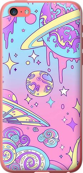 Чехол на iPhone 5c Розовая галактика "4146u-23-17620"