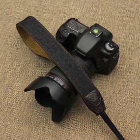 Ремень для фотоаппарата универсальный нашейный тканевой CAMERA STRAP на шею для фотокамеры черный