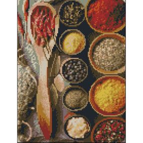 Алмазная мозаика без подрамника "Пряности" ZAV3040-11, 30х40 см