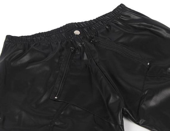 Чоловічі вінілові лосини Star Night з кишенею, чорні, S sexstyle | Зображення 4