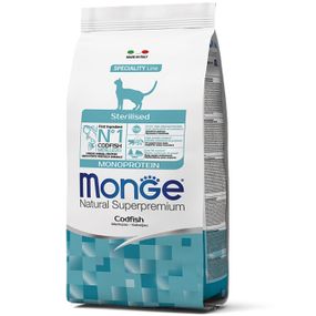 Корм Monge Cat Sterilised Merluzzo сухий з тріскою для стерилізованих котів 1.5 кг