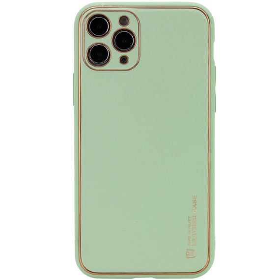 Кожаный чехол Xshield для Apple iPhone 12 Pro Max (6.7") Зеленый / Pistachio