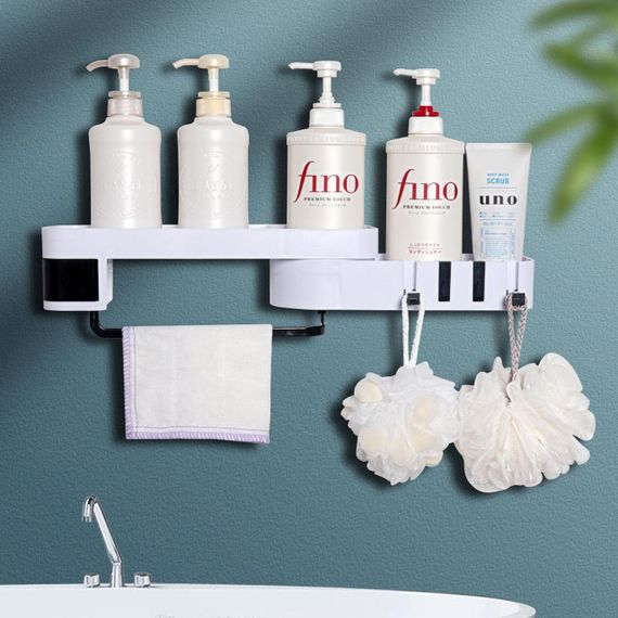 Поворотна кутова полиця для ванної кімнати XL-159 / Настінний органайзер у ванну