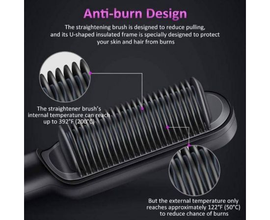 Розчіска-випрямляч Hair Straightener HQT-909 для укладання волосся з покриттям турмаліну | Зображення 4