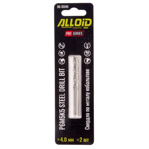 Alloid Pro. Свердло по металу кобальтове 4,0мм Р6М5К5, 2шт | Зображення 2