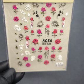 Об'ємна наліпка для нігтів 1266 на липкій основі (7 х 9 см)