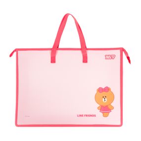 Папка-портфель з тканинними ручками А3 YES Line Friends 492469 26х35х3 см