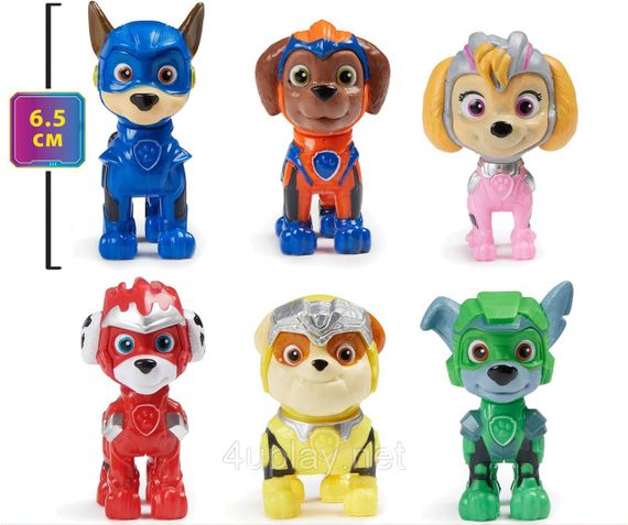 Щенячий Патруль Мегакіно 2023. Подарунковий набір із 6 фігурок. Paw Patrol Mighty Movie Toy Figures Gift Pack | Зображення 3
