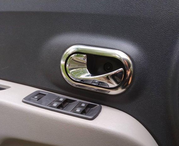 Накладки на внутрішні ручки OmsaLine (4 шт., нерж.) для Dacia Lodgy 2013↗ рр.