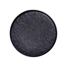 Тарілка порцелянова 25 см плоска чорна HP-7-735