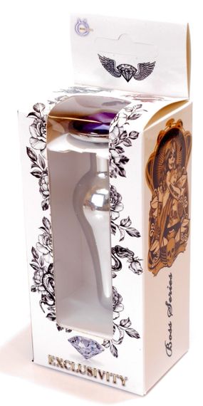 Анальний затор Boss Series - Jewellery Silver BUTT PLUG Purple, BS6400079 Sex Aura | Зображення 7