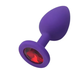 Силіконова анальна пробка з кристалом SKN KSIL-09S (розмір S) sexstyle