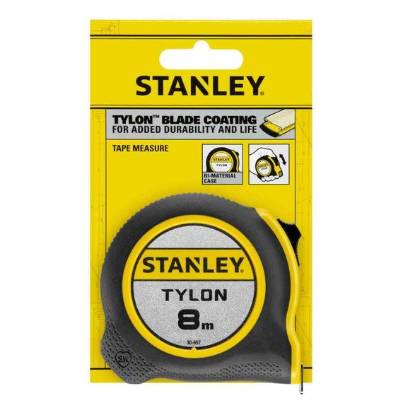 Рулетка измерительная Tylon™ длиной 8 м, шириной 25 мм, в пластмассовом корпусе STANLEY 0-30-657 | Зображення 4