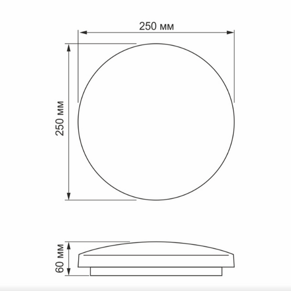 LED Світильник настінно-стельовий 18W 5000К 220V Орбіта TLCL-185OR Titanum | Зображення 1