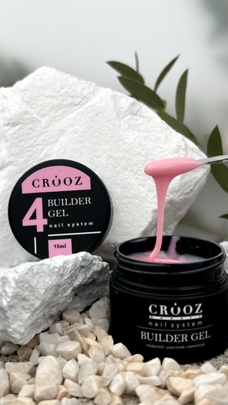 Гель для нарощення нігтів Crooz Builder gel 04 (ніжно-рожевий) 15мл | Зображення 3