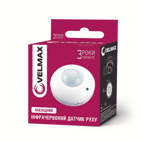 Датчик руху VELMAX V-IMS-31, AC220V, кут 360°, (ST07) (арт.29-22-32)
