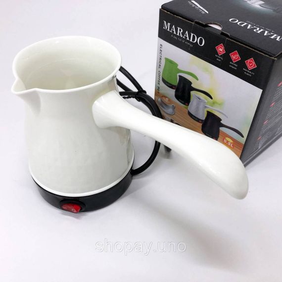 Хорошая электрическая турка Marado, Электрическая кофеварка турка для дома, Электротурка от сети EL-84 | Зображення 8