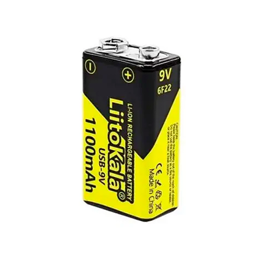 Аккумулятор Крона 9В, LiitoKala USB-9В, 1100 мАч