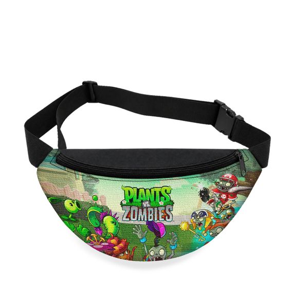Дитяча сумка-бананка Plants vs Zombies 32х15 см на пояс або через плече (5950)